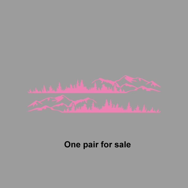 Carlow Hills and Forest Scene Outdoor Adventure Designs, Outdoor Adventure Stickers Nature Themed Decorations Durable Vinyl