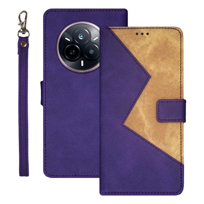 IDEWEI For Realme 14 Pro 5G Case Card Slots Splicing Color Leather Phone Cover