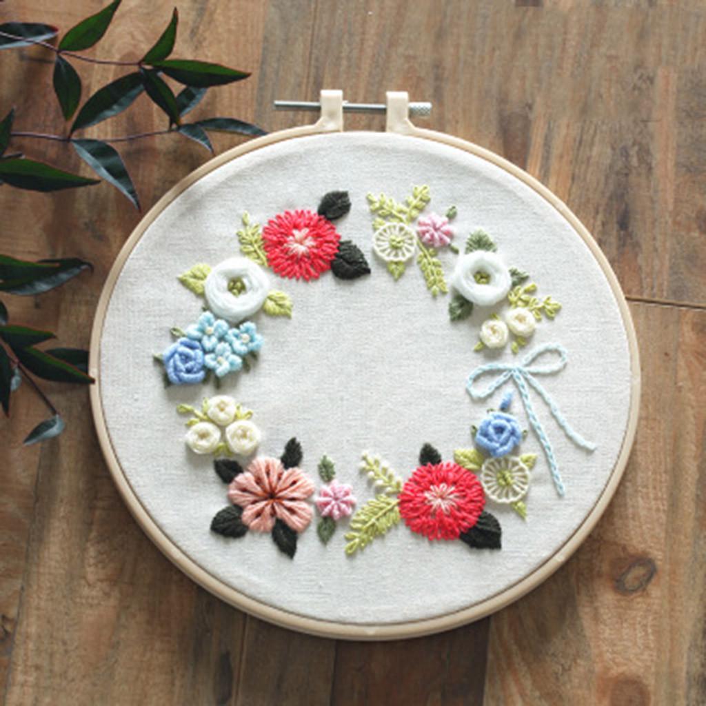 Embroidery Cross  Kit Set for Beginners-Handmade Embroidery DIY Craft
