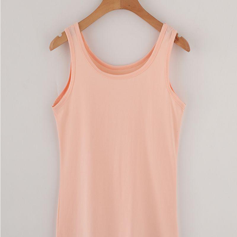 Camisola de algodón puro para mujer: Blanco o negro, talla pequeña a grande, diseño de espalda sexy para capas de primavera y verano.