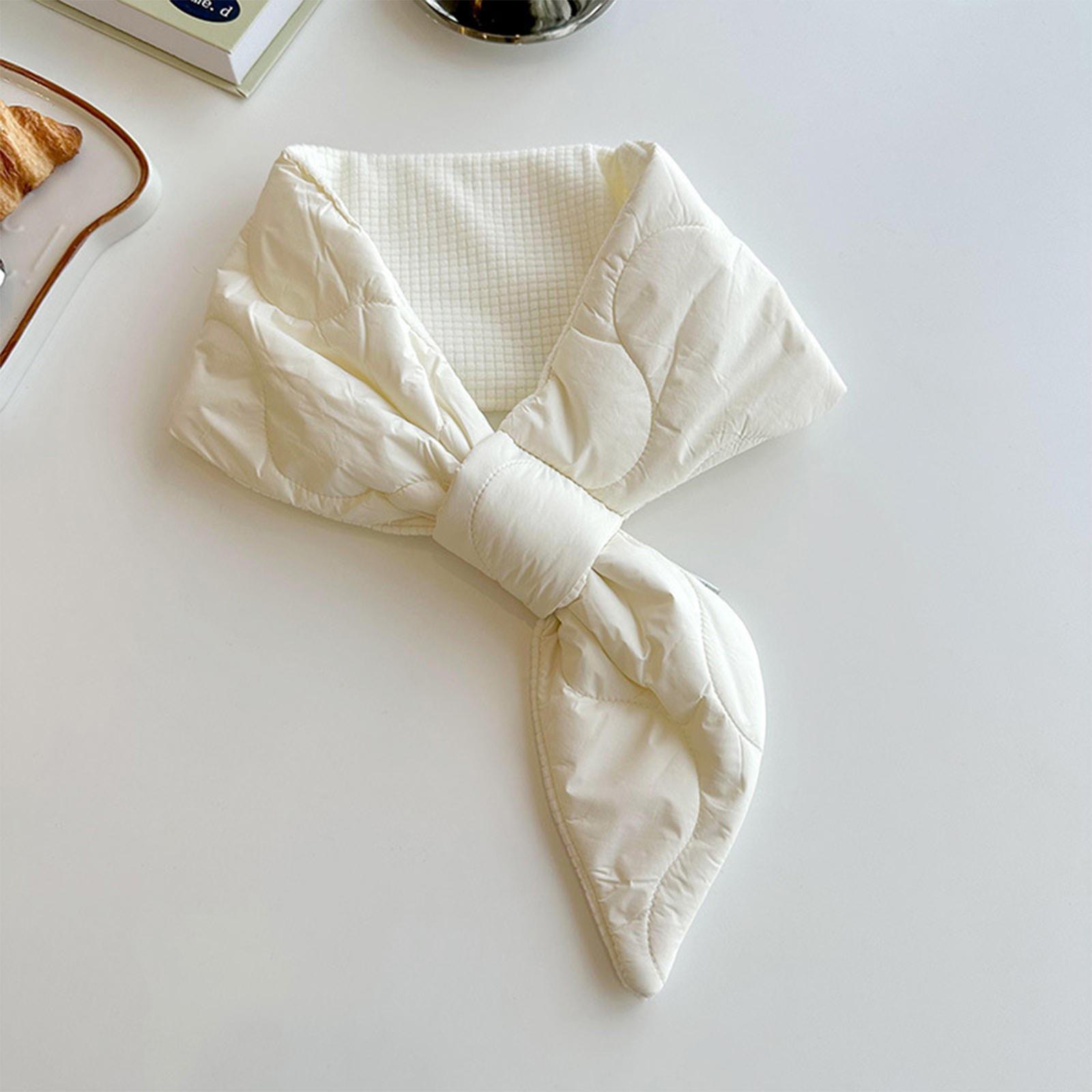 

Women s Down Cotton Small Ear Scarf, Versatile And Lazy, Thick And Warm Small Scarf, Shawl One Size белый