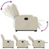 Electric Recliner Chair with Rising Function Cream Artificial Leather