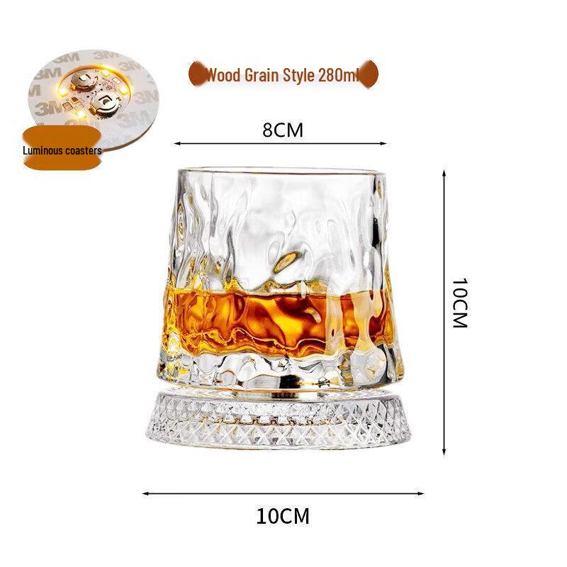 Qiwei Spinning Crystal Whiskey & Brandy Glass