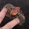 Red Snakeskin Jasper Cuff Bracelet Copper Wire Wrapped Adjustable Bangle Handmade Gemstone Bangle Copper Jewelry Flower Bangle Gift For Him
