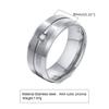 Men's Titanium Steel Single Zircon Ring Stainless Steel Stylish Index Finger Jewelry