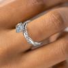 Damen Exquisiter Romantischer Strass Verdrehter Verlobungsring Schmuck Accessoire