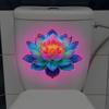 Im Dunkeln leuchtender selbstklebender Blumen-Toilettenaufkleber Lotus Badezimmer beleuchteter Toilettenaufkleber leuchtendes Wandtattoo Heimdekor