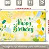 2D-Ebene Hintergrundtuch für die Szene „Happy Birthday Lemon Soda“ zur Dekoration von Geburtstagsfeiern Polyesterfaser