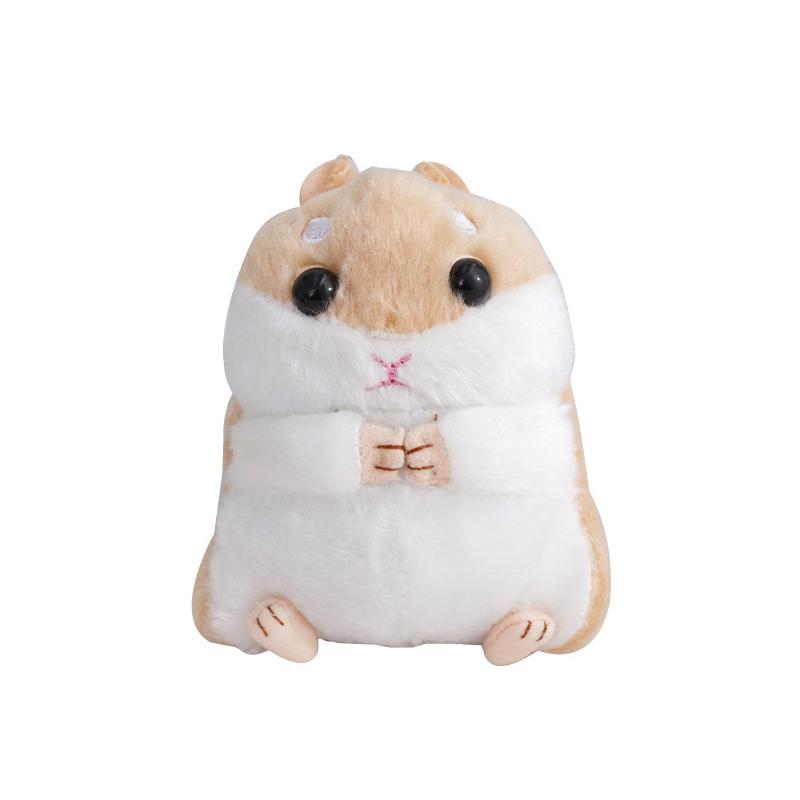 Plyšové přívěsky na klíče Zvířátka Dětské hračky Klíčenka Vyplněná 10 cm Hamster Kawaii panenky Děti Dítě Vánoční dárky Přívěsek na tašku