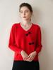 Autumn Winter Retro Ethnic Cashmere Cardigan for Women - Loose Fit Frog Button Knitwear, Fashionable Long Sleeve Sweater