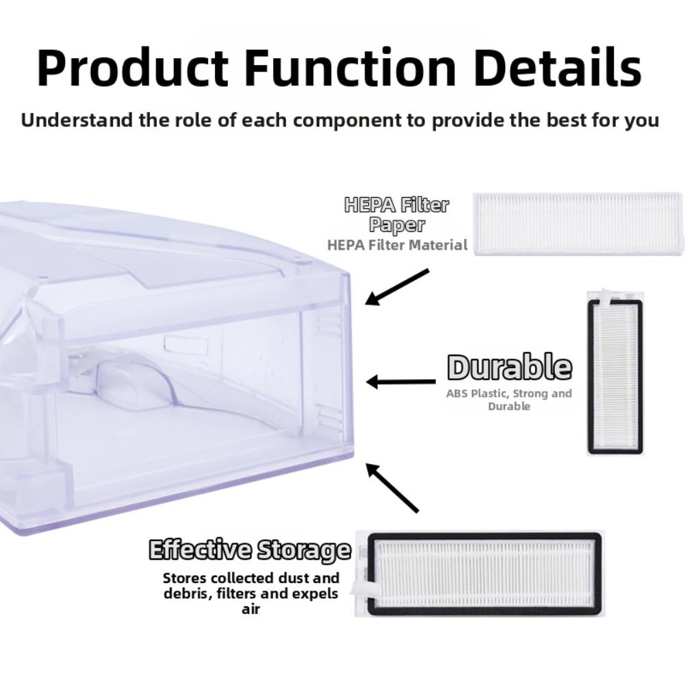 Dual-Function Dustbin Robot Vacuum Accessory Water Tank
