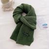 New knitted wool scarf women's autumn and winter thickened warm student couple scarf men's versatile trend
