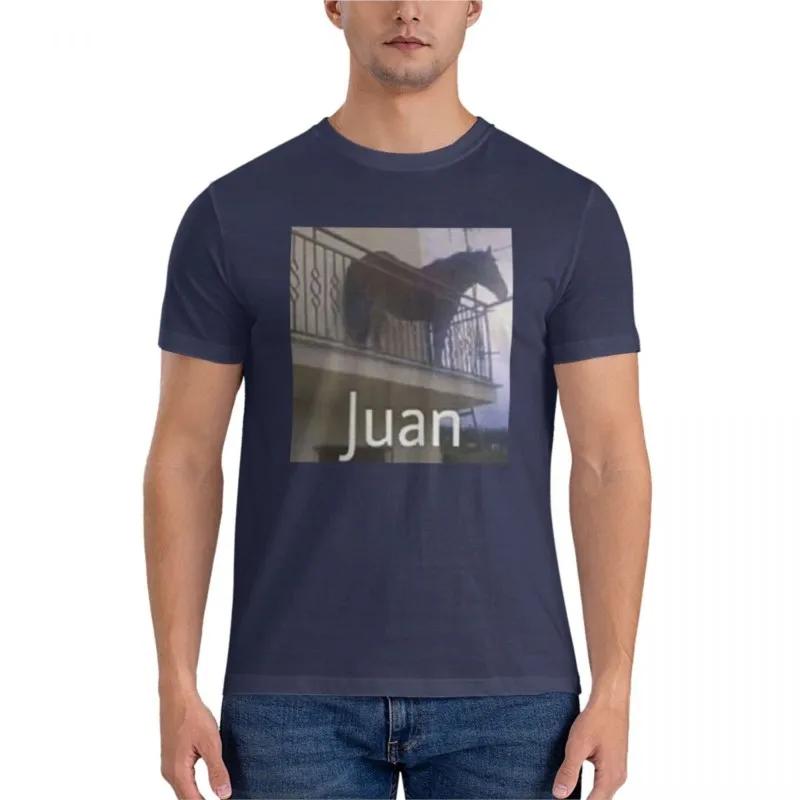 summer fashion t-shirt Juan horse on balcony Graphic T-Shirt graphic t shirts t shirts for cotton