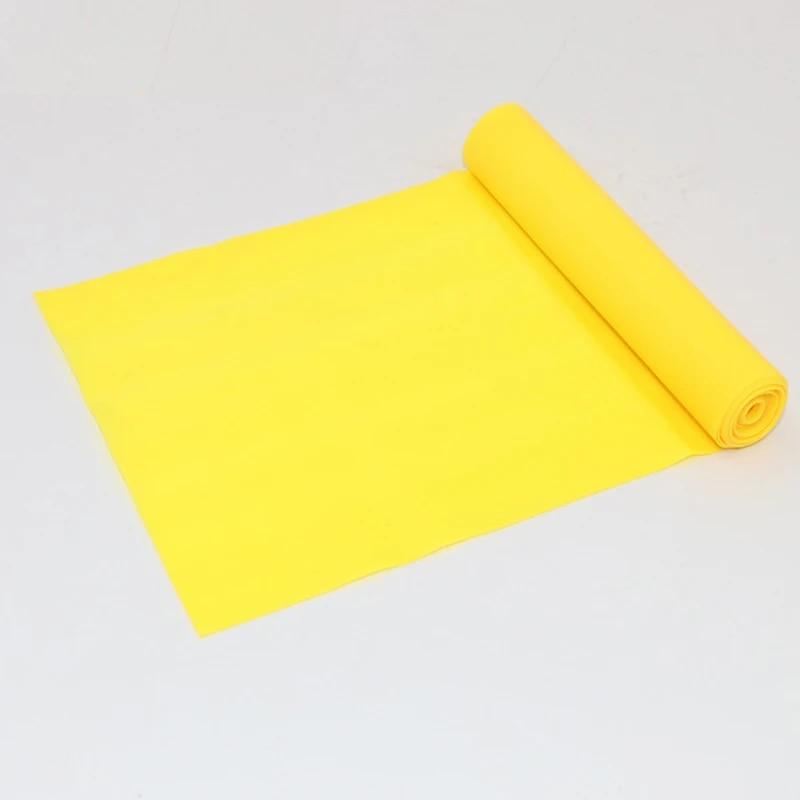 

1 шт., эластичная лента для йоги TPE, фитнес-упражнения, лента сопротивления для домашнего спортзала, фитнес-тренировки, идеально подходит для мужчин и женщин M жёлтый