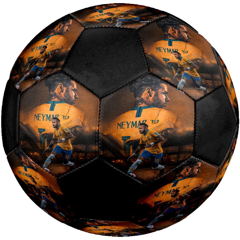 Neymar Printed Size 5 Soccer Ball, Machine-Stitched PVC, Durable & High Bounce, All Ages Fit, Fan Merchandise, Matches & Outdoor Use.