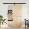 Vidaxl System for Sliding Door Installation, 213.5 Cm, Steel, Black