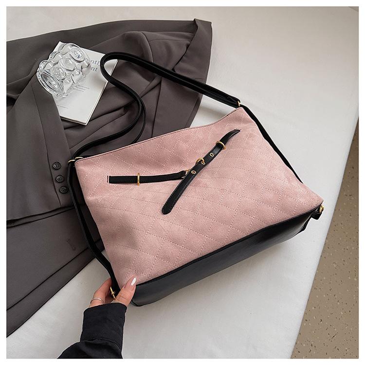 Autumn and winter retro suede tote bag women's 2025 new multi-functional backpack large-capacity commuter shoulder messenger bag