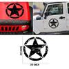 20” Car Decal Hood Auto Five-Pointed Star Graphics Body Sticker Black Decoration
