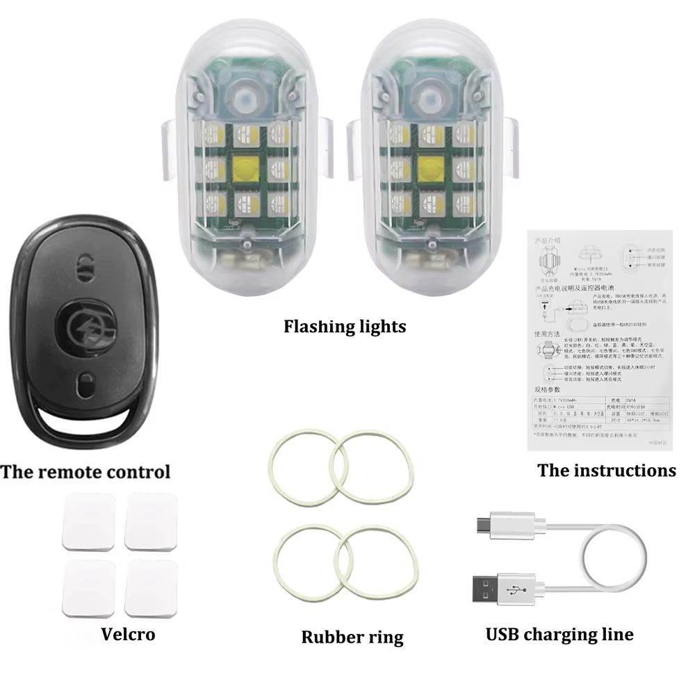 Led Motorcycle Drone Strobe Warning Light Flashing Light Portable Anti-Collision Light Wireless Remote Control Bike Safety Light