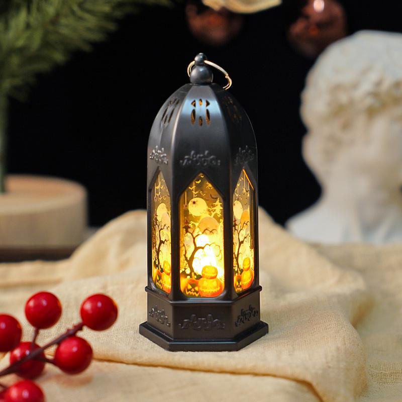 Halloween Portable LED Pumpkin Lantern Candle Lamp for Party Decoration