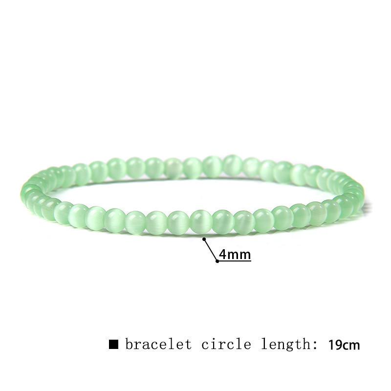 4mm Natural Agate Mini Energy Bracelet Women's Glossy Beads Semi-Precious Pulsera Jewellery Bracelet Bracelet