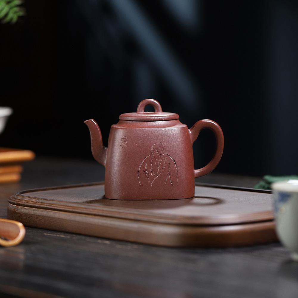 

Handmade Square Palace Lantern Pot Yixing Purple Clay Teapot Tea Set for Home
