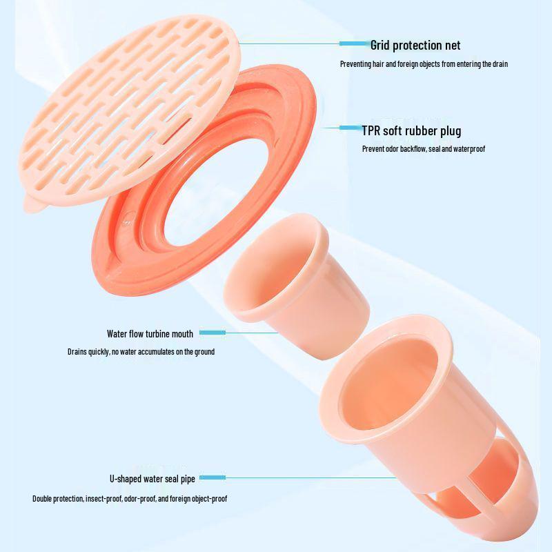 Anti-Insect Odor-Proof Floor Drain Seal for Toilets & Washing Machines