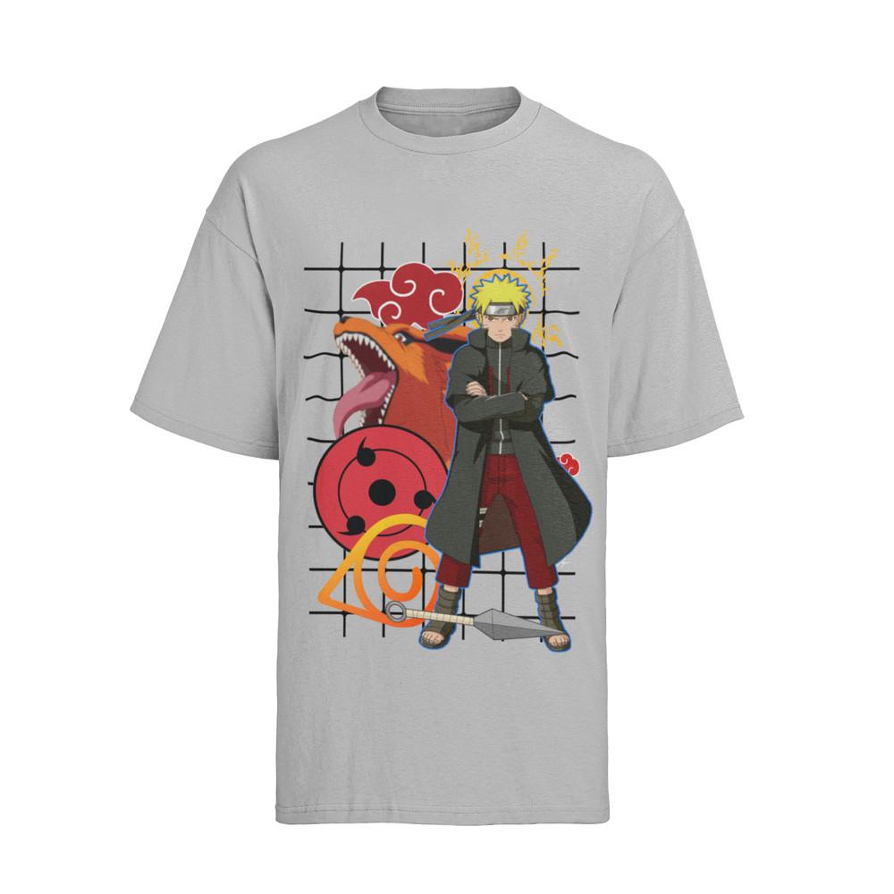 Naruto Sasuke Kakashi Minato Seal 9 Tail Fucks Kurama Mens Organic Shirt S-XXXL