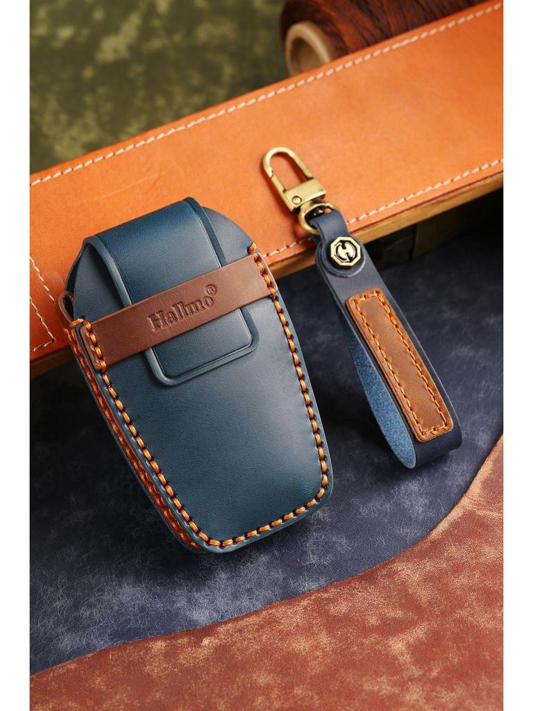 LCD-Schlüsselhülle aus Leder für BMW 7er 730Li 740 und 5er 530