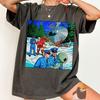 Santa Spaceship Shirt Comfort Colors® Vintage Funny Christmas Clothing Gift Extraterrestrial Encounter Illustration Streetwear