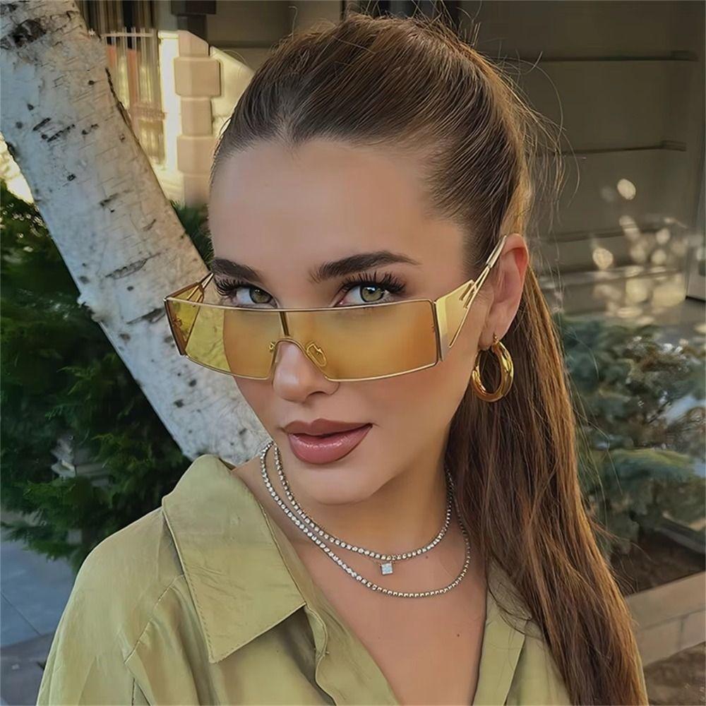 Vintage Large Frame Sunglasses Women Men Fashion Square Sun Glasses Brand Design Trendy Eye Glasses UV400 Shades Driving Goggle