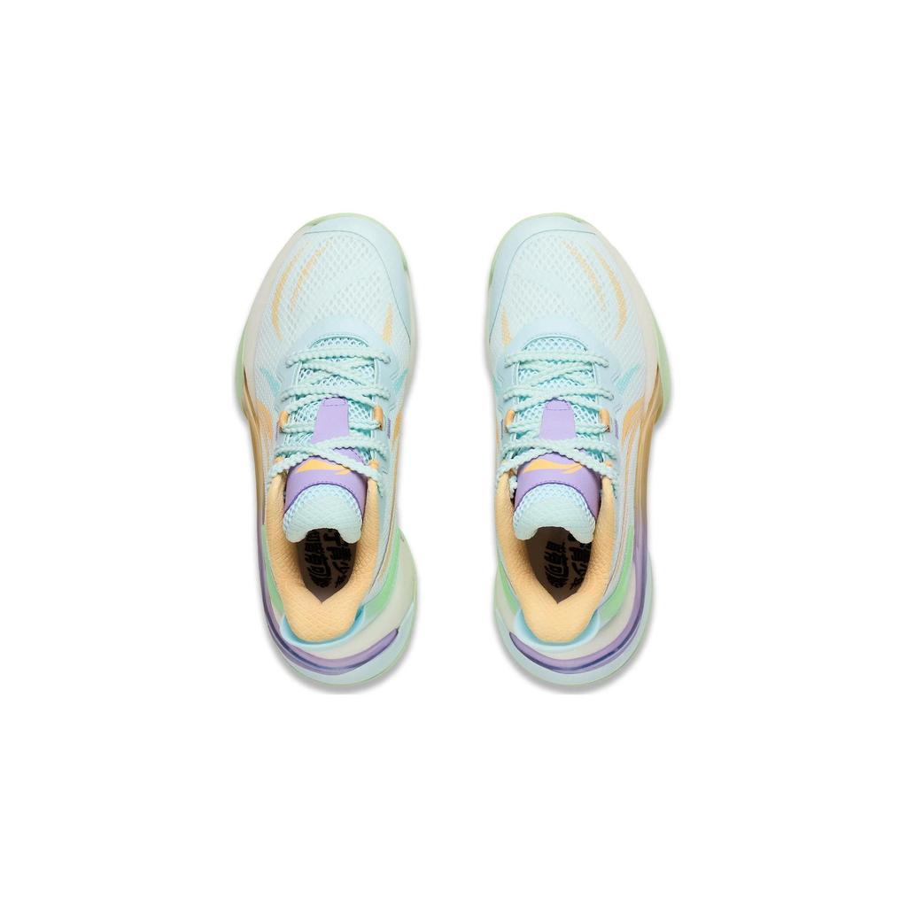 Li Ning Youth  Childrens Aurora Comfortable Versatile Breathable Low-Top Basketball Shoes Kids Basketball Shoes Light-Blue YKBT052-3