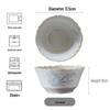 French Retro Lily of the Valley Tableware Set: Ceramic Dinner Plates, Rice Bowls, Steamed Fish Plates, and Household Dish Set.