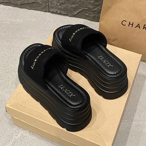 Fashion Shoes Woman 2025 Slippers Heels Pantofle Luxury Slides Platform High New Designer Summer Fashion Shoes Woman 2025 Slippers Heels