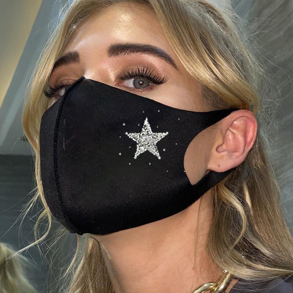 Kvinnor Återanvändbar Utomhus Borr Andningsbar Mode Isbomull Vindtät Mask