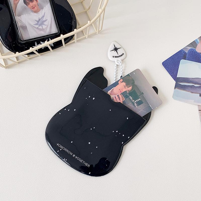 Cartoon Photocard Case Card Holder Bag Keychain Guitar Photocard Bag Cute Idol Photos Protective Cover Idol Photo Card Holder