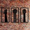 3pc/set Metal Wall Art Sculpture Decorative Musical Instrument Wall Sculpture Decor Music Style Metal Wall Decoration Music Sign