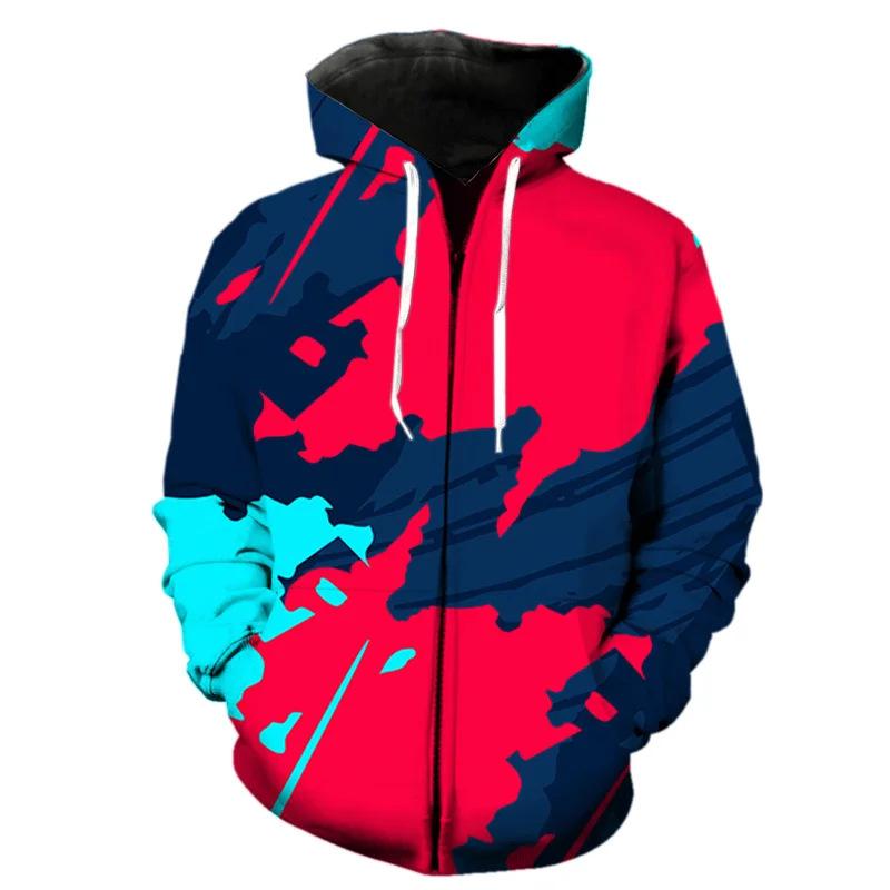 3D Colourful Letter Graffiti Print Hoodie Men's Sweatshirt Hooded Sweatshirt Fashion Pullover Hooded Sweatshirt