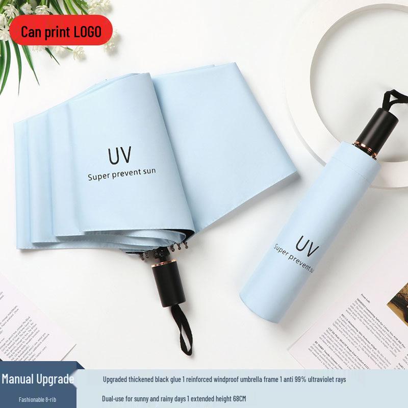 

Peptide Silver Titanium Sunscreen Dual-Use Umbrella: Reflective, Sun & Rain Protection, VIP Princess Five-Fold Design.