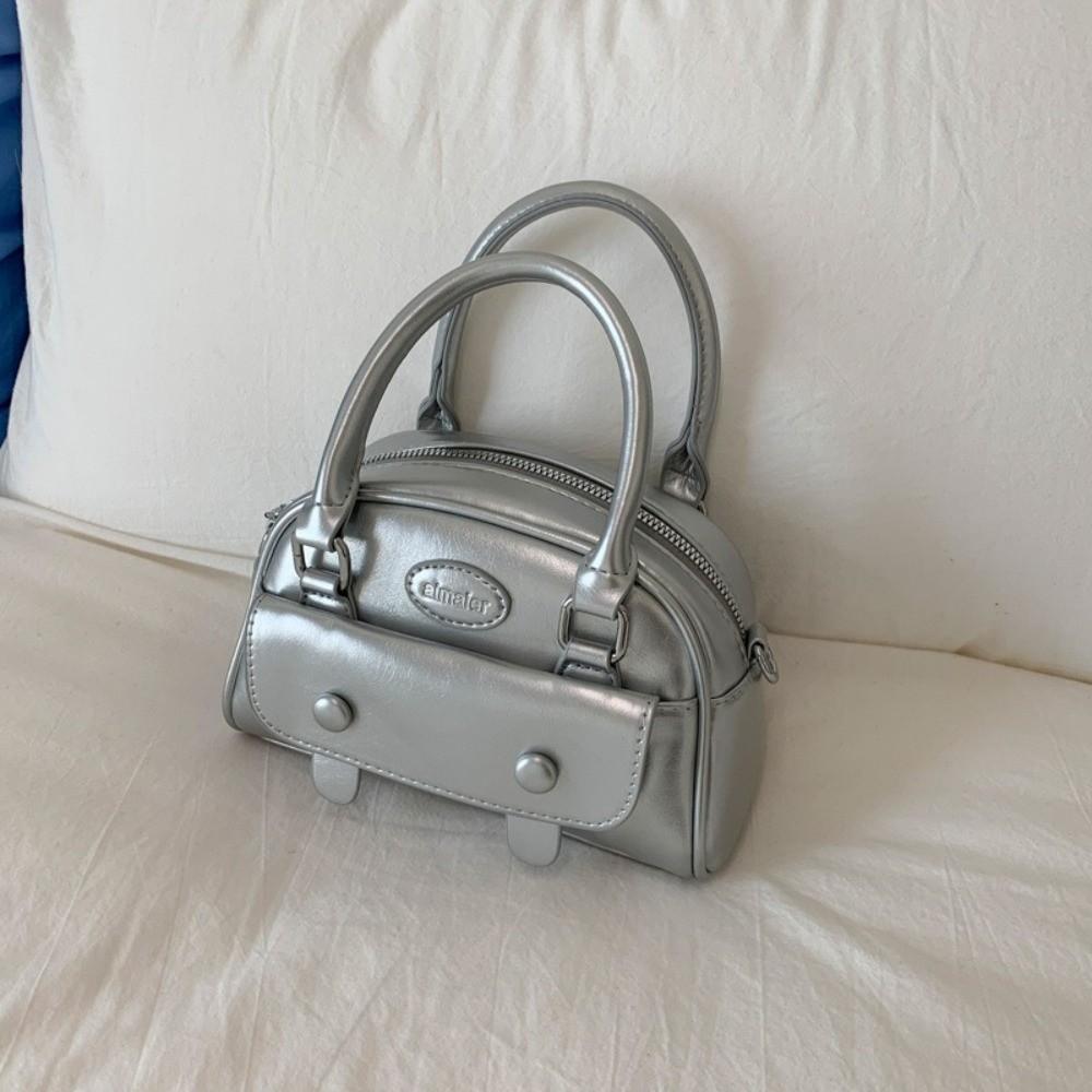 Luxury Boston Crossbody Bag Korean PU Leather Handbags Trendy Women's Underarm Bag  Gifts