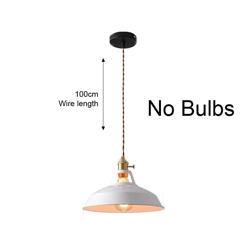 Iron Pendant Light Dia 26cm Colorful Restaurant Kitchen Home Ceiling Lamp Vintage Hanging Light Lampshade Decorative Lamps Ce