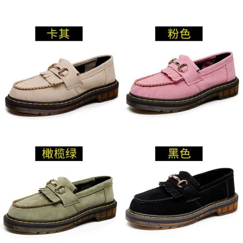Velvet Tassel Women's Leather Low-top Small Leather Shoes Fashion Student Round Head Casual Shoes