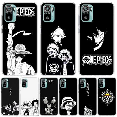 Funda de teléfono One Piece Black Art Crtoon para Xiaomi Redmi Note 10S 10 11S 11 9S 9 8T 8 Pro 11T 5G 11E 9T 7 6 5 5A 4X Fundas Cover C