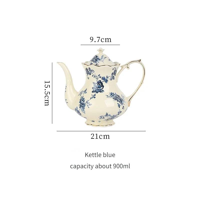 Cup and Plate French Restaurant Afternoon Tea Coffee Cup Home Furnishings British Retro Palace Style Ceramic Tea Pot Set Gift