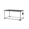 Amphibian Glass Terrarium, High Transparency, Lockable, For Geckos & Turtles Black 21x21x15cm