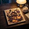 Handmade Wall Hanging Pictures Halloween Faux Pearl Art Kit Pumpkin Ghost DIY Painting Kit 3D Bead Craft Set for Adults Jewelry Crafting