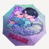 Personalisierter Name K-KPop Dämonenjäger Druck Regenschirm - Automatisches Öffnen/Schließen, Acht-Speichen Langlebiger Rahmen, Automatischer Faltregenschirm