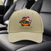 BURGERPOMMES Cartoon Sandwich Baseball Cap  Adjustable Black Unisex Visor Hat for Travel Party Birthday Holiday