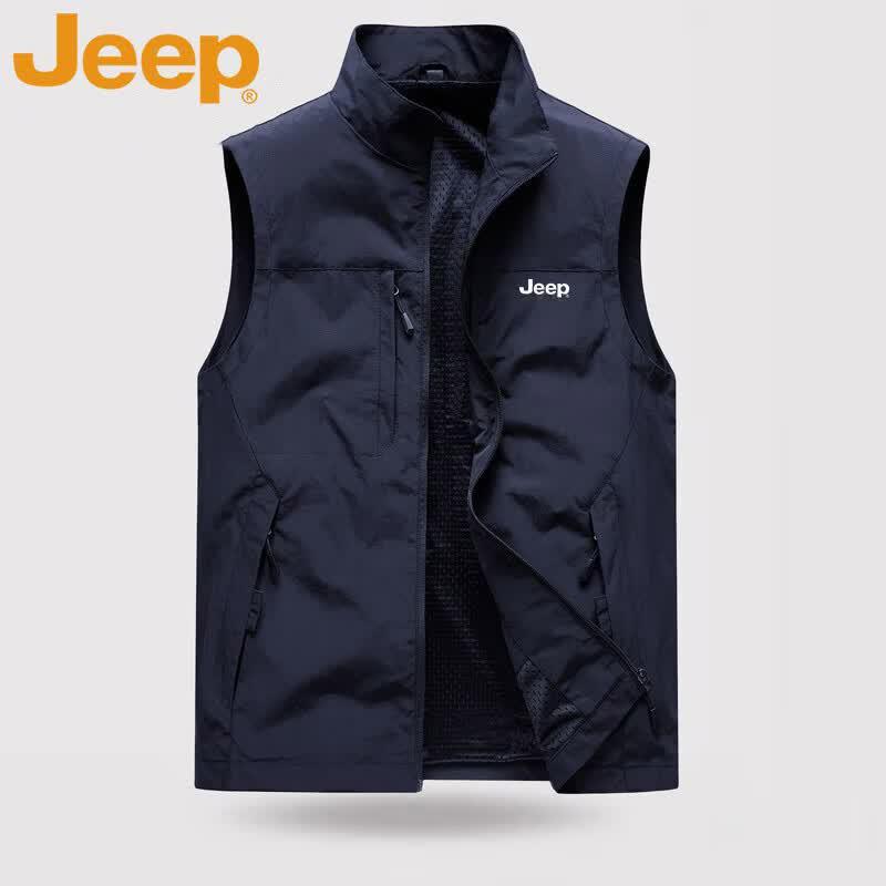 Jeep Men s Multi-Pocket Outdoor Fishing Vest L