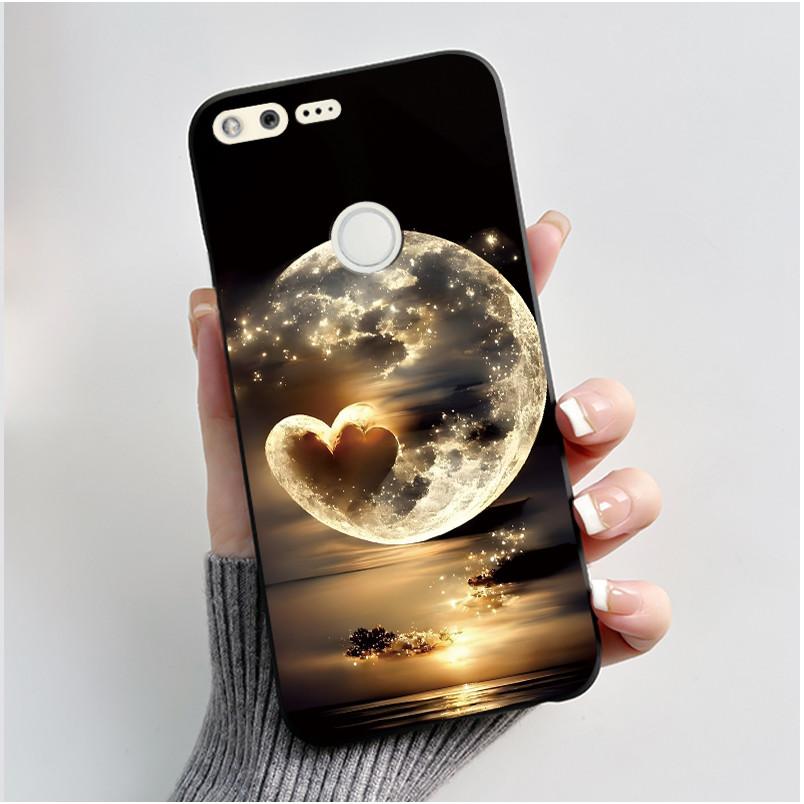 Luxury Cute Love Rabbit Cartoon Funny Case For Google Pixel XL Pixel1 1 XL Black Silicone Soft Phone Case Protective Back Cover